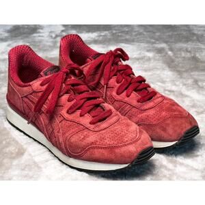 Asics Onitsuka Tiger Alliance Paprika Red Suede White Retro Sneakers Mens 9.5